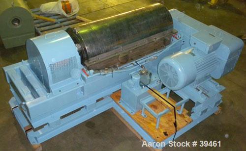Used Sharples P-3400 Super-D-Canter Centrifuge. 2 Phase or 3 phase separation design (presently has plugs in the 3rd phase ports, just requires screw-in 3rd phase regulating tubes) 316 stainless stee...