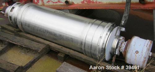 Used Sharples P-3400 Super-D-Canter Centrifuge. 2 Phase or 3 phase separation design (presently has plugs in the 3rd phase ports, just requires screw-in 3rd phase regulating tubes) 316 stainless stee...