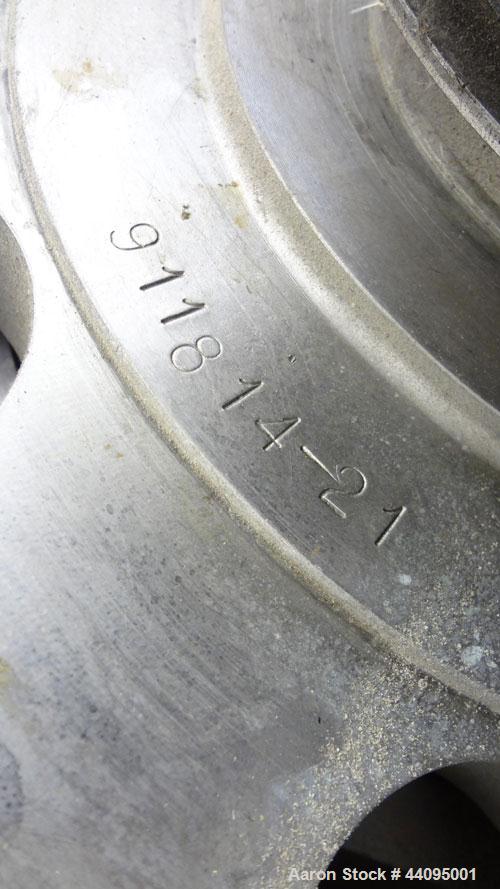 Used Sharples P-3400 Super-D-Canter Centrifuge. 316 Stainless steel construction (product contact areas), maximum bowl speed 4000 rpm, hogged out cake discharge ports with wear liners, 4.25" single l...