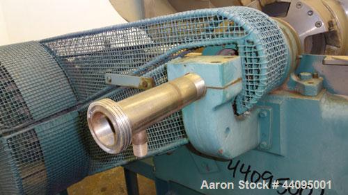 Used Sharples P-3400 Super-D-Canter Centrifuge. 316 Stainless steel construction (product contact areas), maximum bowl speed 4000 rpm, hogged out cake discharge ports with wear liners, 4.25" single l...