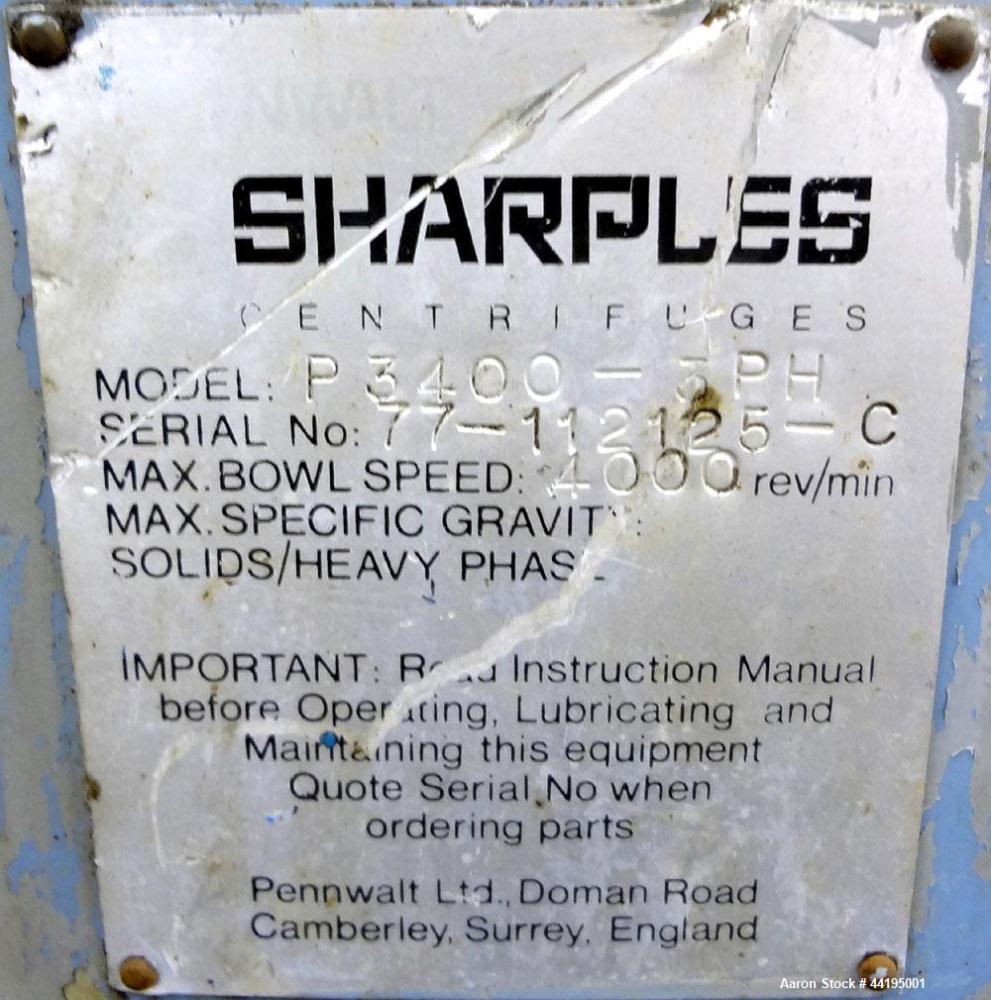 Used Stainless Steel Sharples Super-D-Canter Centrifuge 