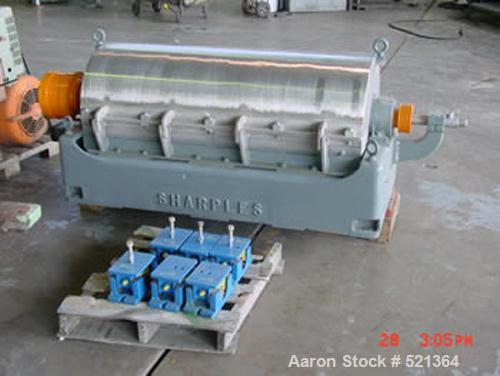 USED: Sharples P-3400 Super-D-Canter centrifuge, 316 stainless steelconstruction on product contact areas. Max bowl speed 4000 rpm, singlelead conveyor with sintered tungsten carbide wear protection ...