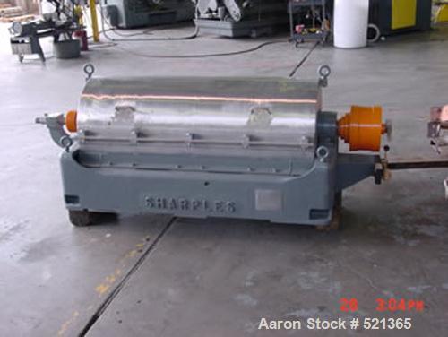 USED: Sharples P-3400 Super-D-Canter centrifuge, 316 stainless steelconstruction on product contact areas. Max bowl speed 4000 rpm, singlelead conveyor with sintered tungsten carbide wear protection ...