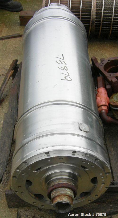 Used:Sharples P-3400 Super-D-Canter Bowl assembly, 316 stainless steel. 4.25" pitchsingle lead conveyor with STC tiles, (missing solids hub & broken liquid hub).