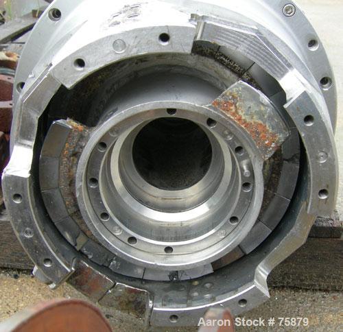 Used:Sharples P-3400 Super-D-Canter Bowl assembly, 316 stainless steel. 4.25" pitchsingle lead conveyor with STC tiles, (missing solids hub & broken liquid hub).