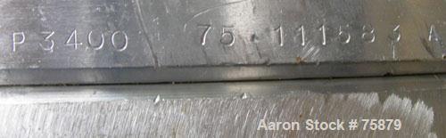 Used:Sharples P-3400 Super-D-Canter Bowl assembly, 316 stainless steel. 4.25" pitchsingle lead conveyor with STC tiles, (missing solids hub & broken liquid hub).