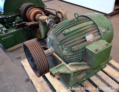 Used Sharples P-4600 Super-D-Canter Centrifuge. 317 Stainless steel construction (Product contact areas). 3000 RPM, 5” single lead conveyor with sintered tungsten carbide wear protection, hogged out ...