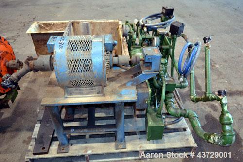 Used Sharples P-4600 Super-D-Canter Centrifuge. 317 Stainless steel construction (Product contact areas). 3000 RPM, 5” single lead conveyor with sintered tungsten carbide wear protection, hogged out ...