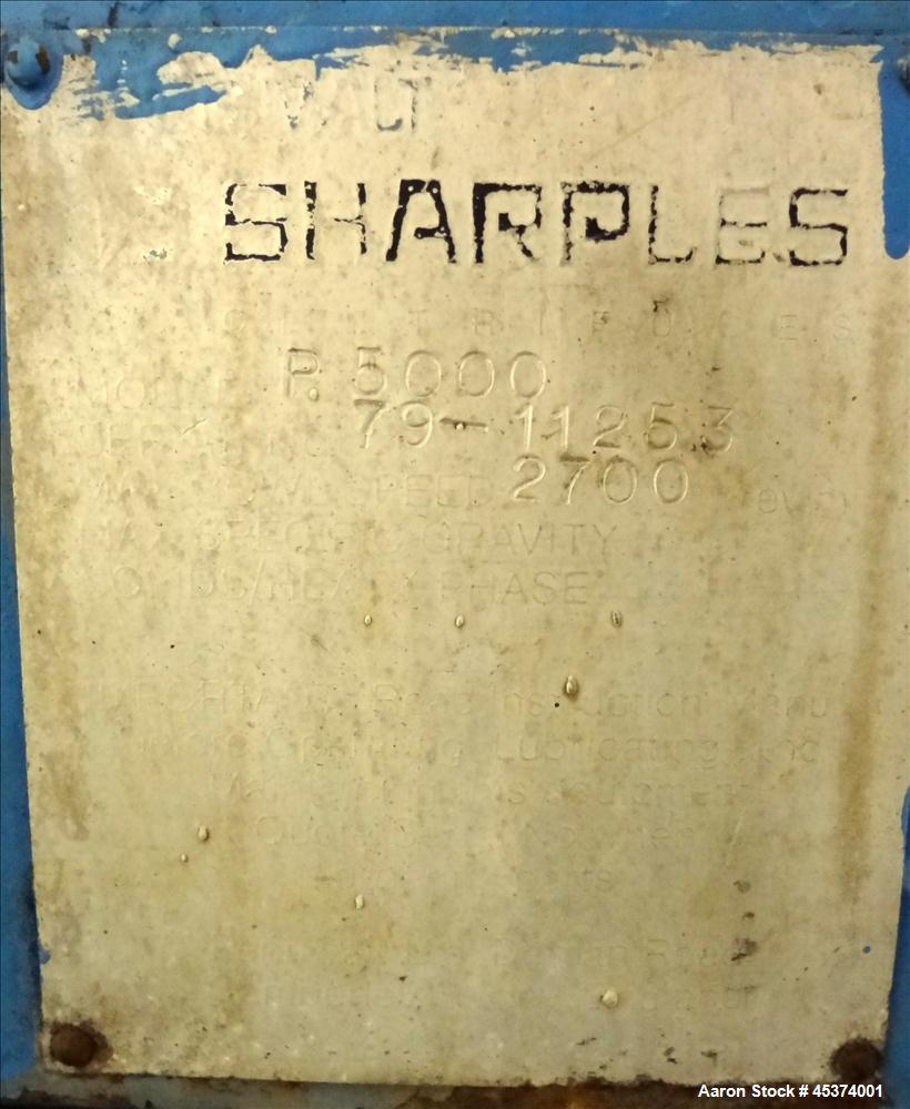 Used Sharples P-5000 Super-D-Canter Centrifuge.
