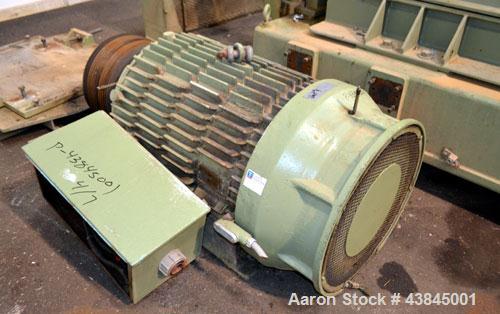 Used Sharples P-5400 Super-D-Canter Centrifuge. 316/317 Stainless steel construction (product contact areas). Maximum bowl speed 3000 rpm, 5” single lead conveyor with sintered tungsten carbide wear ...