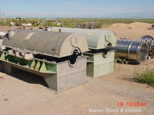 Unused-RECONDITIONED Sharples P-5400 Super-D-Canter centrifuge, 316/317stainless steel product contact areas. Max bowl speed 2700 rpm, 8.5"quasi-axil single lead conveyor with sintered tungsten carbi...