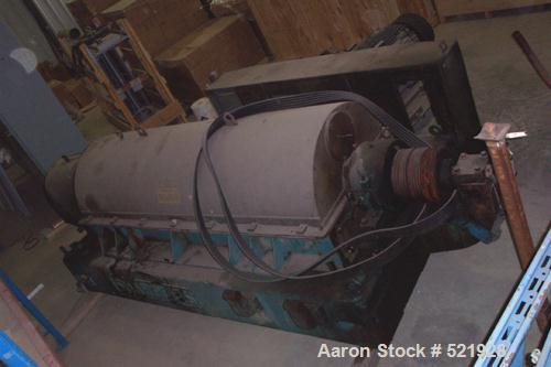 USED: Sharples P-5400 Super-D-Canter centrifuge, 316 stainless steel construction on product contact areas. Max bowl speed 2700 rpm, 8.5" single lead "quasi-axial" conveyor with STC wear protection t...