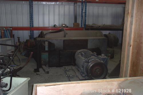 USED: Sharples P-5400 Super-D-Canter centrifuge, 316 stainless steel construction on product contact areas. Max bowl speed 2700 rpm, 8.5" single lead "quasi-axial" conveyor with STC wear protection t...
