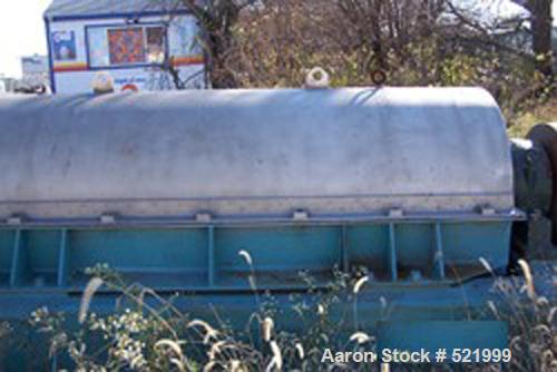 USED: Sharples P-5400 Super-D-Canter centrifuge. 316 stainless steel construction on product contact areas, max bowl speed 2700 rpm, single lead conveyor with sintered tungsten carbide wear protectio...