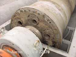 USED: Sharples P-5400 Super-D-Canter centrifuge, 316 stainless steel construction (product contact areas). Small bolt pattern bowl design, max bowl speed 3000 rpm, 8.5" single lead "quasi-axial, larg...