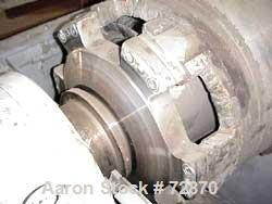 USED: Sharples P-5400 Super-D-Canter centrifuge, 316 stainless steel construction (product contact areas). Small bolt pattern bowl design, max bowl speed 3000 rpm, 8.5" single lead "quasi-axial, larg...