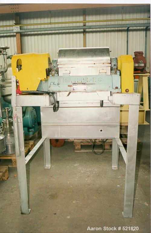 Unused-Reconditioned: Sharples P-600 Super-D-Canter centrifuge, 316stainless steel construction on product contact areas. Max bowlspeed 5000 rpm, 2" single lead conveyor, hogged-out cake dischargepor...
