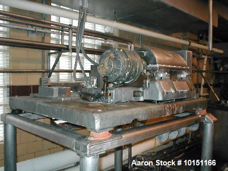 Used Stainless Steel Sharples Super-D-Canter Centrifuge