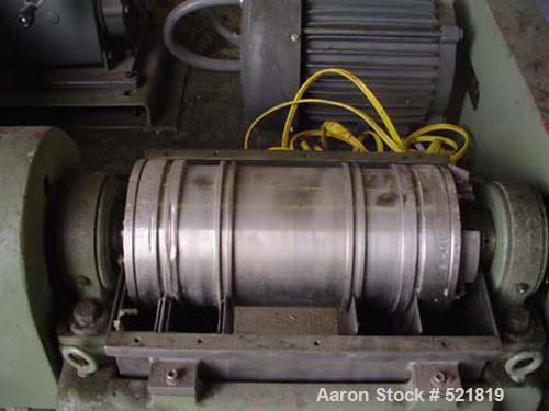 USED: Sharples P-660 Super-D-Canter centrifuge, 316 stainless steelconstruction on product contact areas. Max bowl speed 6000 rpm, hogged-out cake discharge ports, 1,2,3,4 slotted liquid plate dam,ba...