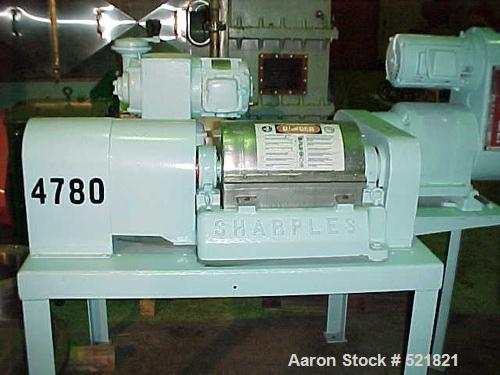 Unused-Reconditioned: Sharples P-660 Super-D-Canter centrifuge, 316stainless steel construction on product contact areas. Max bowlspeed 6000 rpm, 2" single lead conveyor, hogged-out cake dischargepor...