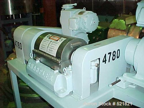 Unused-Reconditioned: Sharples P-660 Super-D-Canter centrifuge, 316stainless steel construction on product contact areas. Max bowlspeed 6000 rpm, 2" single lead conveyor, hogged-out cake dischargepor...