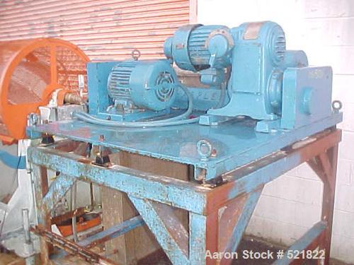 USED: Sharples P-660 Super-D-Canter centrifuge, 316 stainless steel construction on product contact areas. Max bowl speed 6000 rpm, hogged-out cake discharge ports, 1,2,3,4 slotted liquid plate dam, ...