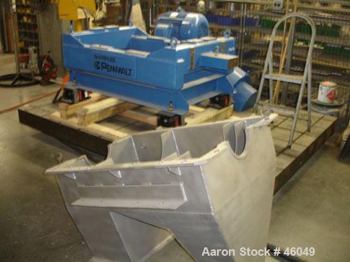 Reconditioned: Sharples P-3000 Super-D-Canter Centrifuge, 316 stainless steel construction (product contact areas), max bowl speed 4000 rpm, contour bowl design, 360 degree solids discharge ports wit...