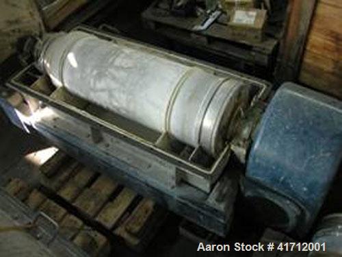 Used Sharples P3400-SDC Super-D-Canter Centrifuge. 316Ti stainless steel construction on product contact areas. Max bowl speed 4000 rpm, single lead conveyor, hooked out cake discharge ports with rep...