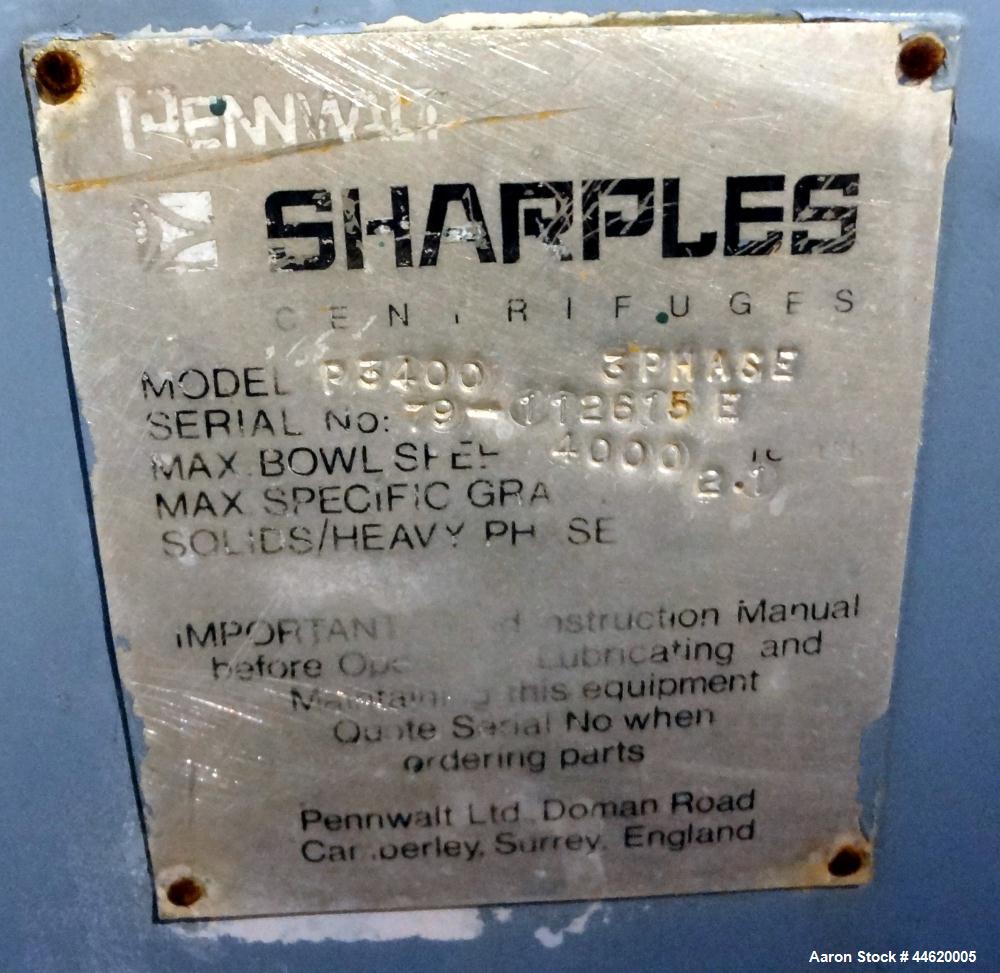 Used Stainless Steel Sharples Super-D-Canter Centrifuge, P-3400 