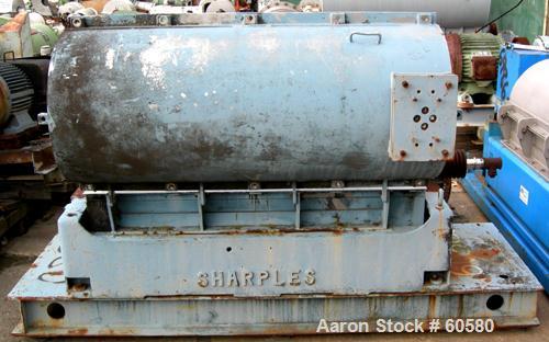 USED: Sharples P3400 Super-D-Canter centrifuge, 316 stainless steel construction on product contact areas. Max bowl speed 4000 rpm, 4.25" single lead conveyor with welded hardfacing wear protection, ...