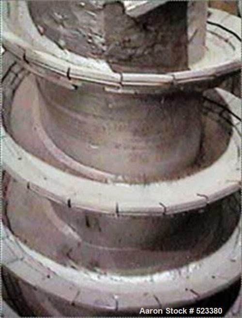 USED: Sharples P4400 Super-D-Canter centrifuge. Stainless steel construction on product contact areas, 3" non-tiled conveyor assembly, bowl assembly all "O" ring material EPDM; 125:1 gearbox assembly...