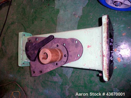Used Sharples P-4600 Super-D-Canter Centrifuge, 316 stainless steel construction. Single lead conveyor with hardfacing, hogged-out cake port with replaceable wear liner, gearbox, base, casing.