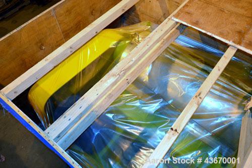 Used Sharples P-4600 Super-D-Canter Centrifuge, 316 stainless steel construction. Single lead conveyor with hardfacing, hogged-out cake port with replaceable wear liner, gearbox, base, casing.