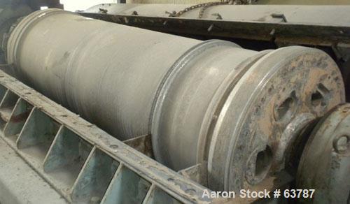 Used Sharples PM-50000 Super-D-Canter Centrifuge, 316 Stainless Steel Construction (Product Contact Areas). Max bowl speed 3000 RPM, single lead conveyor with hardfacing wear protection, hogged-out c...