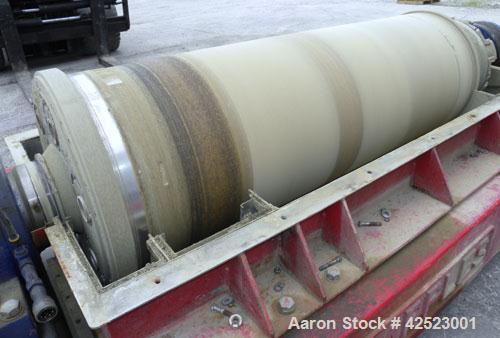 Used Sharples P-5400 Super-D-Canter Centrifuge, 316/317 stainless steel construction on product contact areas, maximum bowl speed 3000 rpm, 8.5" single lead conveyor with sintered tuingsten carbide w...