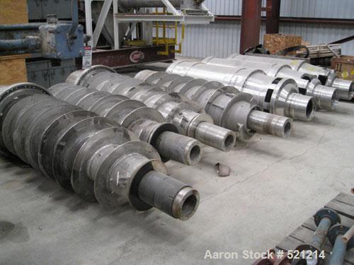 USED: Sharples P-6000 vertical pressuretite Super-D-Canter centrifuge, 316/317 stainless steel construction. Max bowl speed 3000 rpm, vaportite at 15 psig or 1 bar, 300 deg F or 149 deg C, 316/317 st...