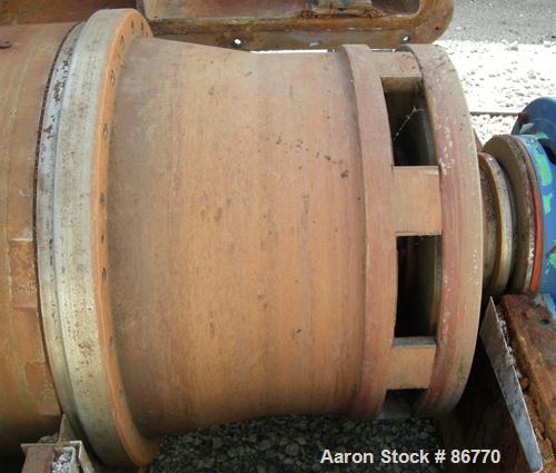 USED: Sharples PC-81000 Super-D-Canter centrifuge, 304 stainless steel construction on product contact areas. Max bowl speed 2300 rpm, 8" single lead conveyor with tiles, 360 discharge with STC liner...