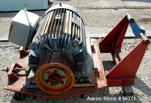 USED: Sharples PC-81000 Super-D-Canter centrifuge, 304 stainless steel construction on product contact areas. Max bowl speed 2300 rpm, 8" single lead conveyor with tiles, 360 discharge with STC liner...