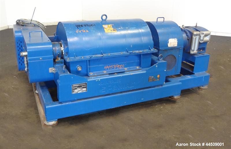 Used Sharples PM-20000 Super-D-Canter Centrifuge. 316 Stainless steel construction (product contact areas), maximum bowl speed 3250 rpm, discharge ports with wear liners, 4.25" single lead conveyor w...