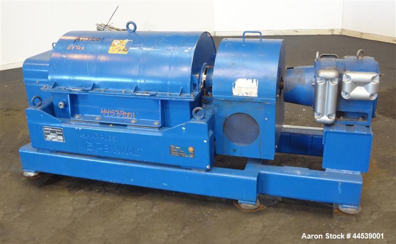 Used Sharples PM-20000 Super-D-Canter Centrifuge. 316 Stainless steel construction (product contact areas), maximum bowl speed 3250 rpm, discharge ports with wear liners, 4.25" single lead conveyor w...