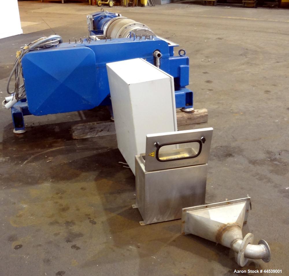 Used Sharples PM-20000 Super-D-Canter Centrifuge. 316 Stainless steel construction (product contact areas), maximum bowl speed 3250 rpm, discharge ports with wear liners, 4.25" single lead conveyor w...