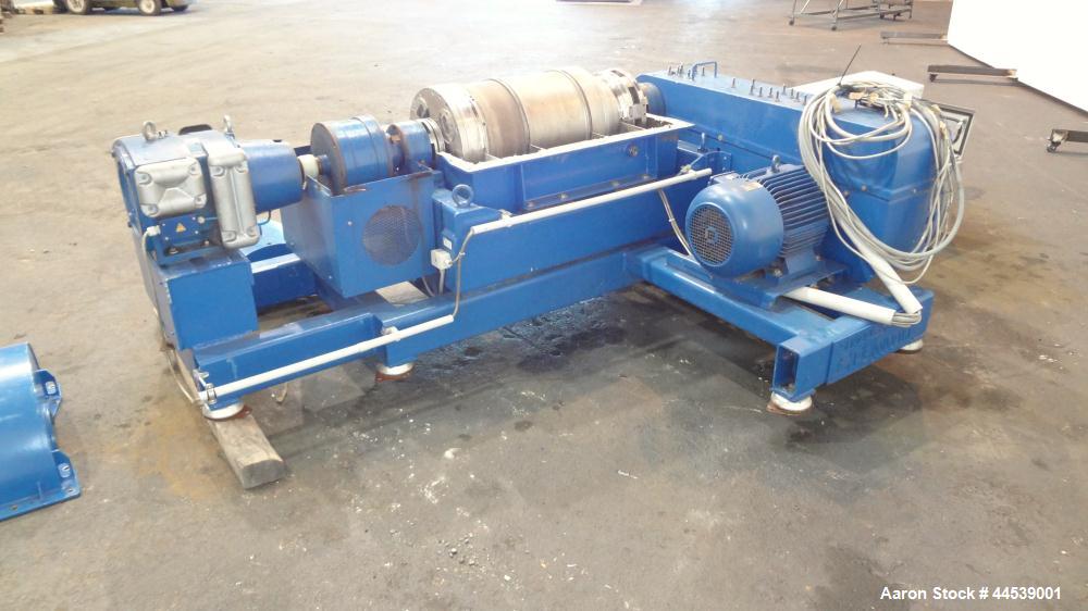 Used Sharples PM-20000 Super-D-Canter Centrifuge. 316 Stainless steel construction (product contact areas), maximum bowl speed 3250 rpm, discharge ports with wear liners, 4.25" single lead conveyor w...