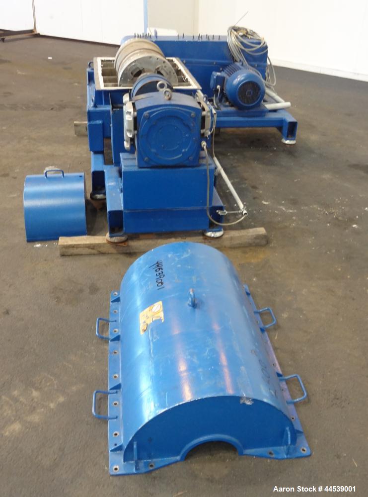 Used Sharples PM-20000 Super-D-Canter Centrifuge. 316 Stainless steel construction (product contact areas), maximum bowl speed 3250 rpm, discharge ports with wear liners, 4.25" single lead conveyor w...