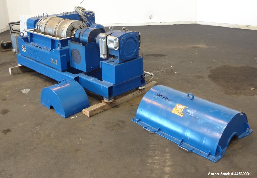 Used Sharples PM-20000 Super-D-Canter Centrifuge. 316 Stainless steel construction (product contact areas), maximum bowl speed 3250 rpm, discharge ports with wear liners, 4.25" single lead conveyor w...