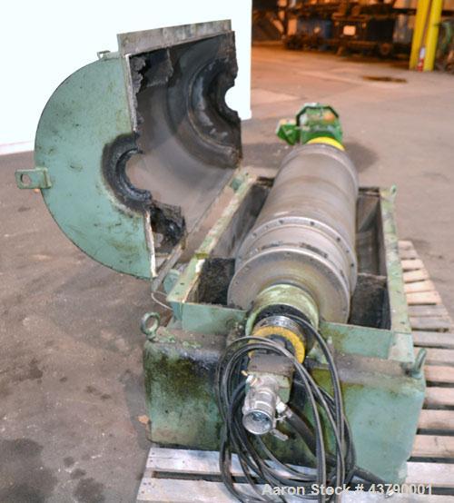 Used Sharples PM-30000 Super-D-Canter Centrifuge. 316 Stainless steel construction (product contact areas), maximum bowl speed 4000 rpm, 4-1/4” single lead conveyor with sintered tungsten carbide wea...