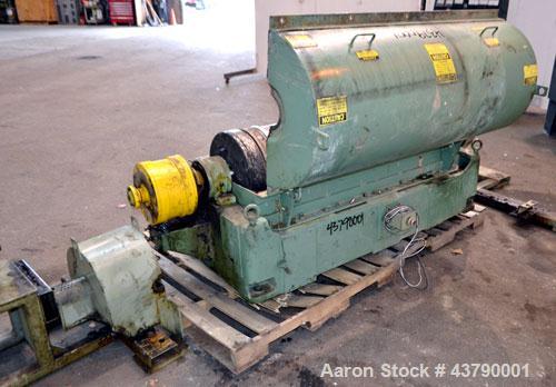 Used Sharples PM-30000 Super-D-Canter Centrifuge. 316 Stainless steel construction (product contact areas), maximum bowl speed 4000 rpm, 4-1/4” single lead conveyor with sintered tungsten carbide wea...