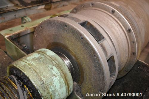 Used Sharples PM-30000 Super-D-Canter Centrifuge. 316 Stainless steel construction (product contact areas), maximum bowl speed 4000 rpm, 4-1/4” single lead conveyor with sintered tungsten carbide wea...