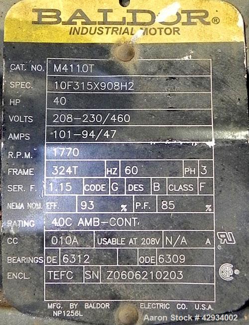 Used Sharples PM-35000/SDC Super-D-Canter Centrifuge, 316 Stainless Steel Construction (Product Contact Areas). Max bowl speed 3150 RPM, base, casing w/fiberglass top cover, gearbox. 7 1/2 HP backdri...