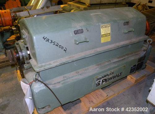 Used Sharples PM-35000 Super-D-Canter Centrifuge, 316 Stainless Steel Construction (product contact area), maximum bowl speed 3250 rpm, single lead conveyor with sintered tungsten carbide wear protec...