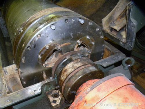 Used Sharples PM-35000 Super-D-Canter Centrifuge, 316 Stainless Steel Construction (product contact area), maximum bowl speed 3250 rpm, single lead conveyor with sintered tungsten carbide wear protec...